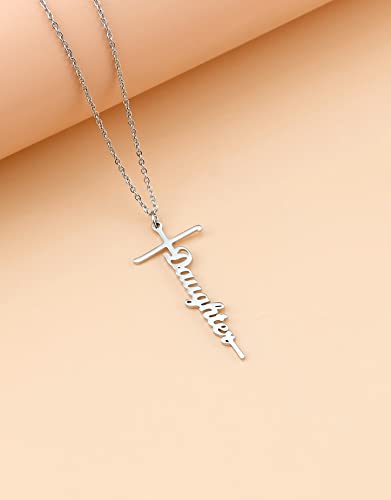 Lcherry JN13656SR16 Daughter Gifts From Mother Daughter Cross Necklace thumb #3