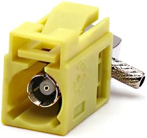 Elecbee Fakra SMB K Coding R/A Female Jack SDARS Satellite Vehicle RF Coaxial Connector Curry for RG174 RG316