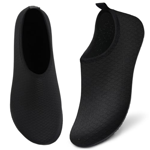 Image of WateLves Water Shoes for Womens Mens Barefoot Quick-Dry Aqua Socks for Beach Swim Surf Yoga Exercise New Translucent Color Soles