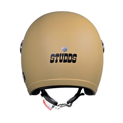 Image of Studds Jet Open Face ISI Certified Helmet with Chopper Visor Desert Storm - L