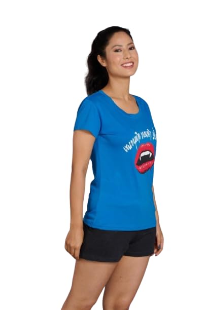 Image of Go Devil Women's Casual Printed Round Neck Oversized Stylish T Shirt