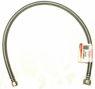 Fluidmaster 3/8 in. Compression x 1/2 in. Dia. FIP Brass Faucet Supply Line 30 in.