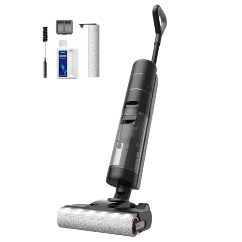 DREAME H13 Pro Wet Dry Vacuum Cleaner, Smart Floor Cleaner Vacuum Mop for Hard Floors, 140°F Brush Wash, Hot Air & Dual Rotation Self-Cleaning, Glide