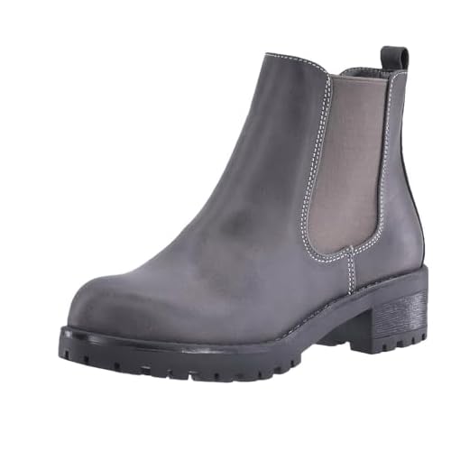 Elara Botines Chelsea para Mujer Chunkyrayan P S160-Grau-36