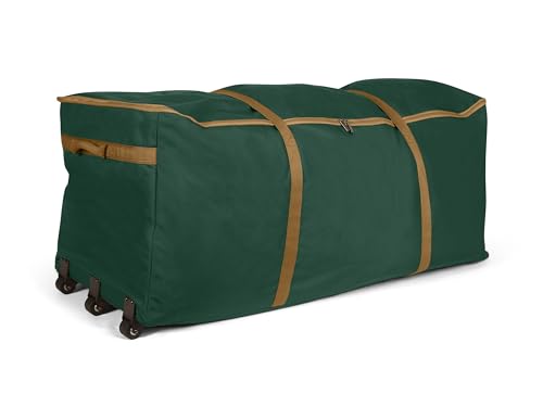 Covermates Keepsakes Christmas Tree Rolling Cinch Bag – Superior Protection, Padded Handles - Holiday Storage, Green