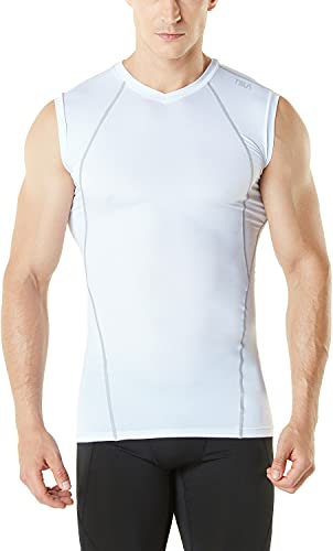Tsla men's v neck sleeveless workout shirts, dry fit running comp…
