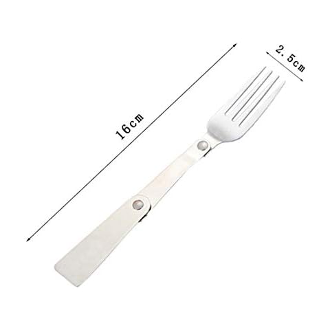 Crazyfly Portable Folding Tableware Set Stainless Steel Spoon and Fork for Thermos Camping Travel and Other Outdoor Activities Cover