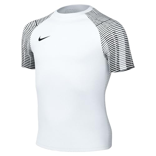 Nike Soccer Jersey Y NK DF Academy JSY SS, White/Black/Black, DH8369-104, XS