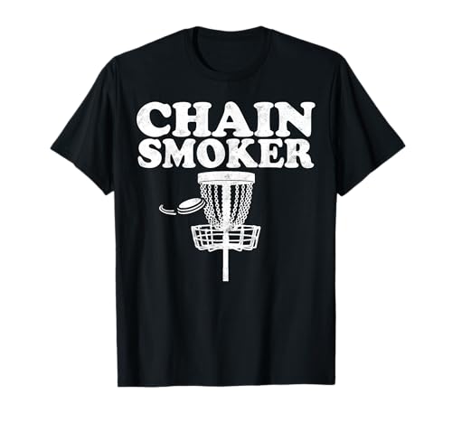 Divertente Disco Golf Regalo Catena Fumatore Maglietta
