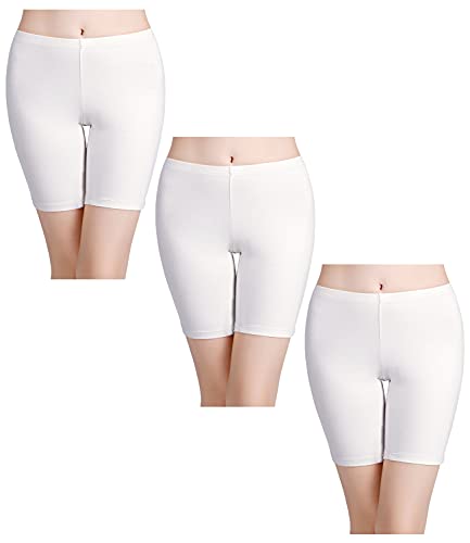 Image of wirarpa Women's Cotton Boy Shorts Underwear Anti Chafing Soft Biker Short Plus Boy Shorts Panties 4 Pack, Multicolor05-4 Pack