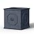 Kante Square Lion Head Concrete Planter, Classic English Style Plant Pot with Drainage Hole and Rubber Plug for Indoor Outdoor Garden Patio Home, 12.6"x12.6"x12.6" Antique Gray