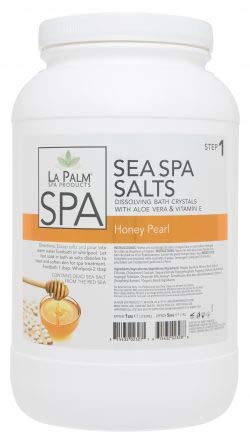 La Palm | Sea Spa Salts | Dissolving bath Crystals | 1 Gal (Honey Pearl)
