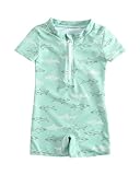 DivingBirds Baby-Jungen-Badeanzug, Einteiliger Badeanzug für Jungen mit Reißverschluss Tollder Sommer-Bademode Kurzarm für 6-12 Monate