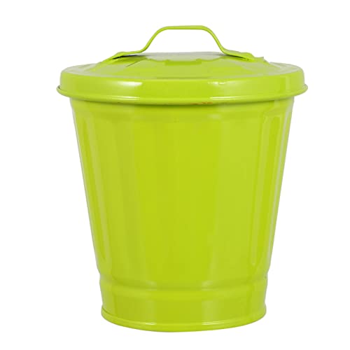 Caneca de compostaje metálica verde 13 galones con tapa