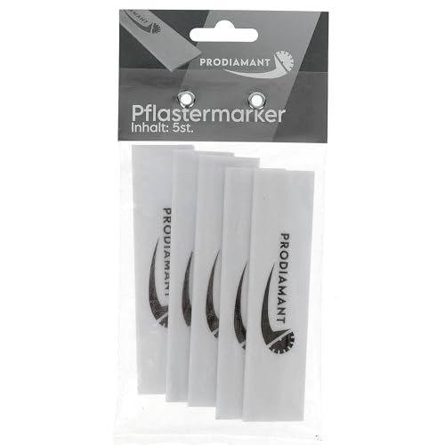 PRODIAMANT Pflastermarker Set - Bruchsicher, Langlebig, Wetterfest, Ideal für Bau, Garten und Handwerk, 5 Stück, 12cm x 3cm