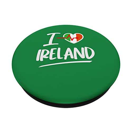 Ireland - I love Ireland I heart Ireland PopSockets Swappable PopGrip, Black - Image 2