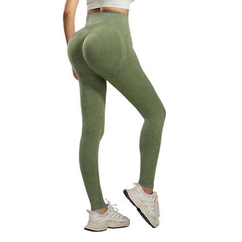 Generisch Leggings para mujer, cintura alta, leggings de compresión push up, pantalones de yoga con control de abdomen, opacos, pantalones de deporte, fitness, mallas deportivas