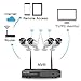 Wireless Security Camera System with 24/7 Video Audio Recording，Security Camera System with（4）2.0MP Weatherproof Indoor Outdoor Camera，IP Camera with Night Vision, P2P, Motion Detection, No Hard drive