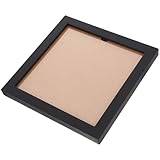 JECOMPRIS Marco de Caja de Sombra para CD Negro 20,3x20,3 Cm, Cuadro Decorativo Colgante Cuadrado para Álbumes y Fotos, Caja Profunda para Exhibición y Protección en Hogar