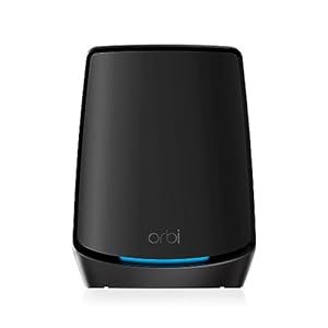 Netgear Orbi Whole Home Tri-Band Mesh WiFi 6 Add-on Satellite (RBS860) Works with Your Orbi WiFi 6 System adds up to 2,700 sq. ft. Coverage AX6000 (Up to 6Gbps)