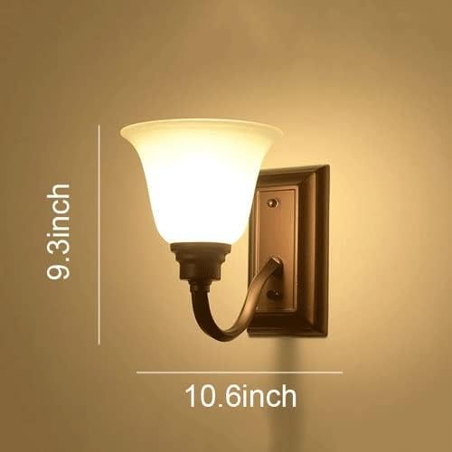 LWOMAN Amerikaanse Rustieke Wandverlichting Armatuur met Glazen Kap Wand Scone Lamp Vintage Wandlamp Armatuur for Slaapkamer, Woonkamer, Lezen photo 3