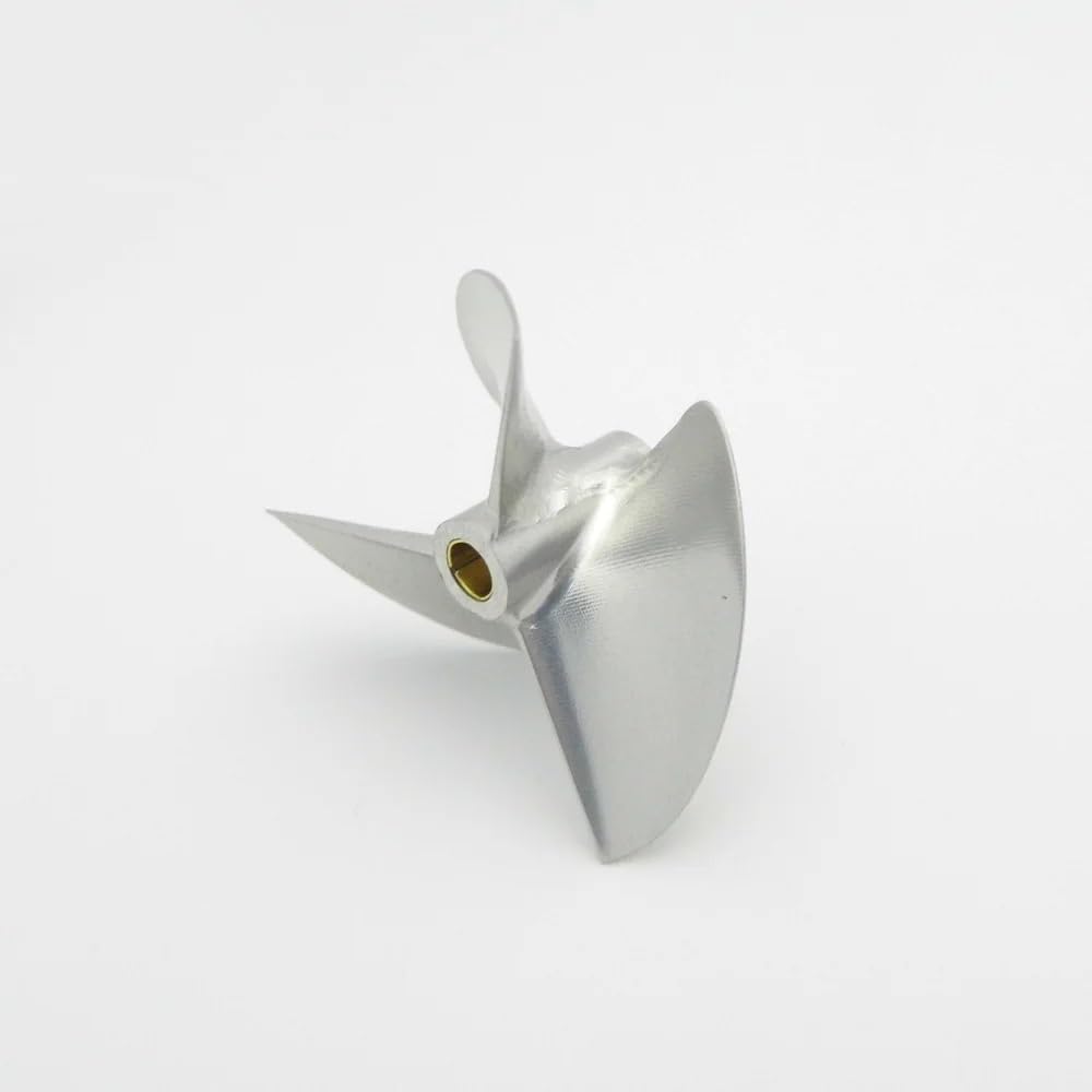 1PC RC Boat Propeller Metal 3 Blade CNC Propeller P1.4 40mm 42mm 50mm 52mm Prop for 4mm 4.76mm 3/16" RC Racing Boat Mono Speedboat(D48mm Left Hand)