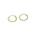 14k Gold Small Endless Hoop Earrings for Ears, Cartilage, Nose or Lips, (0.4" Diameter)-10mm (yellow-gold)