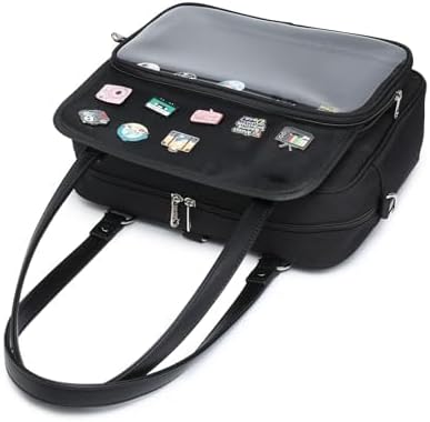 Oxford Ita Bag Crossbody Shoulder Bag Satchel Messenger Backpack Multi-Purpose Pins Display - Image 2