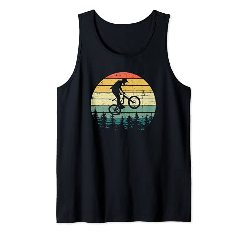 Vintage Retro Mountain Bike MTB Downhill Biking Camiseta sin Mangas