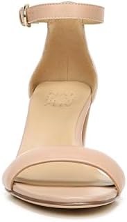 Naturalizer Womens Vera Ankle Strap Block Heel Dress Sandal ,Crème Brulee Beige Leather,9W - 1