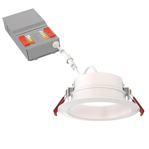 Image of Juno 4 inch Canless Wafer LED Light, 5-in-1 CCT, Deep Regressed Smooth Trim