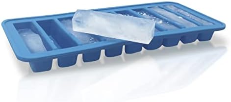 Vin Bouquet Rectangular Ice Rocks Tray, Silicone, Blue, 25 x 9 x 2.75 cm image 5