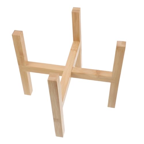 Alasum Supporto per Vasi in Legno Stile Farmhouse Alzata Stabile a 4 Gambe per Piante da Interno ed Esterno Porta Vaso Rustico per Soggiorno Ufficio e Giardino Scaffale Espositivo per