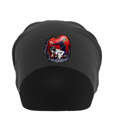Bonnet souple unisexe en coton noir Anime 19 taille unique au style urbain