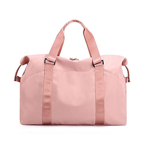 Sac de sport imperméable en nylon rose avec une grande capacité moyenne