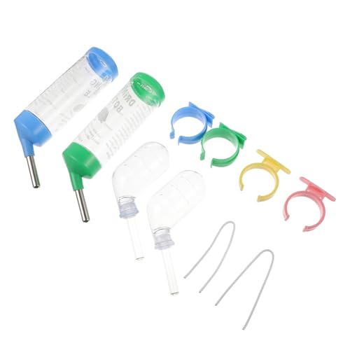 Toddmomy 4pcs Small Water Bottle Set Pet Water Bottle for Rabbit Hamster Guinea Pig Hedgehog Gerbil