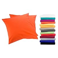 Moon Confezione da 2 federe Luxury Linon, 100% cotone, antracite