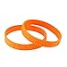 Orange Awareness Embossed Silicone Bracelets 25 Pack