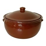 OLLA DE BARRO ARTESANAL 25CM CON TAPA. Hecho a mano por un artesano de España. Exclusiva. ENVÍO GRATIS.