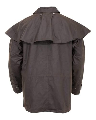 Image of Outback Trading Company Unisex 5008 Bush Ranger Waterproof Breathable Long Sleeve Oilskin Cotton Western Duster Jacket