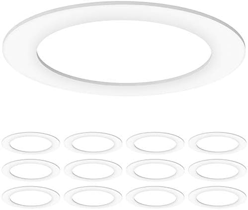 Sunco - Paquete de 12 anillos Goof para luces empotradas de 6 pulgadas, cubierta de anillo de montaje empotrado, diámetro exterior de 8.6 pulgadas,