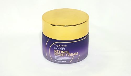 Taylor & Finch Pure Night Retinol Night Cream with Hyaluronic Acid, Anti-Aging Formula for Fine Lines and Wrinkles, Made in Australia, 3.38 fl oz