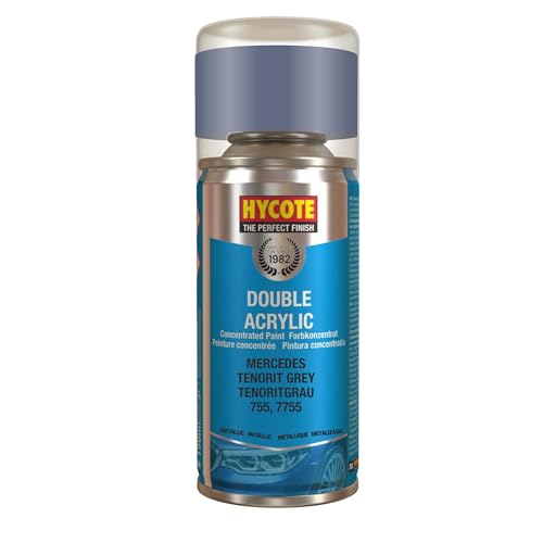 Hycote Double Acrylic Aerosol Car Spray Paint, Mercedes - Tenorit Grey, 150 ml