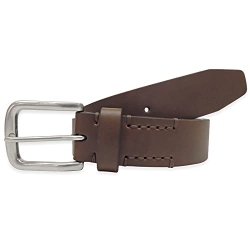 AZ Genuine Leather Belts For Men - Thick Leather Belt 1 5/8 Inch Wide - Casual Work Belts For Men Heavy Duty by Alexander Zar - Brown Size 40 AZ Genuine Leather Belts For Men - Thick Leather Belt 1 5/8 Inch Wide - Casual Work Belts For Men Heavy Duty by Alexander Zar - Brown Size 40