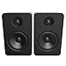 Kanto YU6 Powered Bookshelf Speakers (Matte Black) with SE6 Elevated Desktop Speaker Stands (Black)