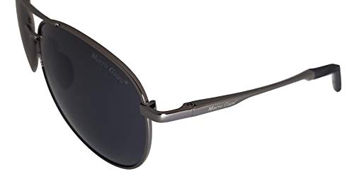 Image of Macro Giant Classic Drop Shape Sunglasses, Polarized, 100% UV Protection, UV 400 With Case, Military Style, Al-Mg