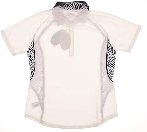 Greg Norman Collection レディース 半袖 アニマルブロックポロシャツ、ホワイト、S