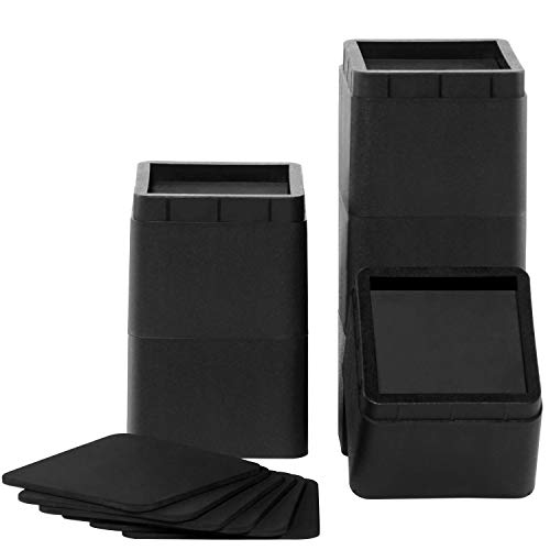BTSD-home 3 in. Stackable Bed Risers for Furniture