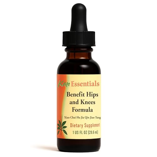 Image of Kan Herb Company Benefit Hips and Knees Formula - Traditional Chinese Herbal Blend for Dogs and Cats to Support Joint Comfort, Mobility, & Digestive Balance, Liquid Herbal Supplement for Pets, 1 fl oz
