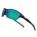 SUUKAA Gafas de sol deportivas hombre mujer polarizadas anti-UV400 protección para bicicleta ciclismo, correr, MTB, pesca, guida, moto, running, Montura Verde Lente Verde